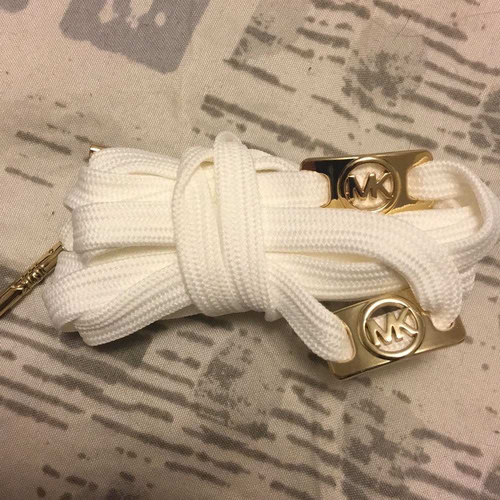White MK laces